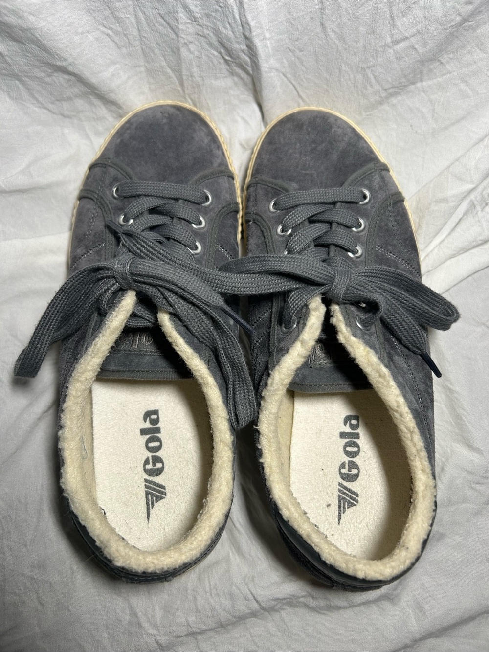 Gola Classics Nordic Suede Faux-Shearling Sneakers Size 9